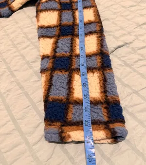 Absolutely Famous Blue & Brown Plaid Sherpa Fleece Shacket - Womens Size XL thumbnail 12