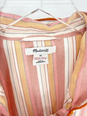 Madewell Rainbow‎ Stripe 2 Piece Pajama Set Women's XL Cozy Lounge thumbnail 5