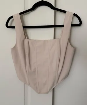 FashioNova Cream Corset Top thumbnail 1