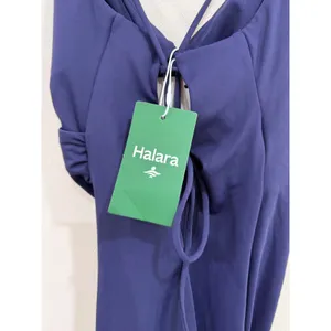Halara Navy Blue Softlyzero Airy Ruched Side Slit Evening Midi Dress New Size XS thumbnail 5