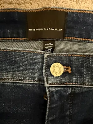 White House Black Market high-rise wide leg jeans Sz 10 thumbnail 2
