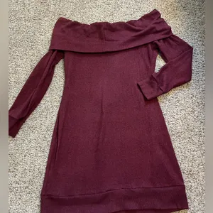 Derek Heart off the shoulder sweater/mini dress thumbnail 3