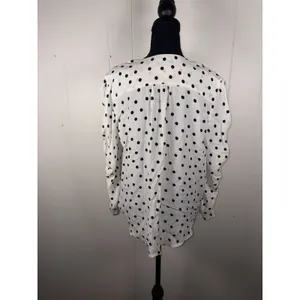 MAEVE‎ Anthro Jourdain Polka Dot Long Sleeve V-Neck Large thumbnail 2