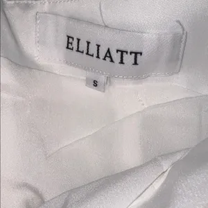 NEW ELLIATT Amelie Square Neck Duchesse Ivory Satin Cocktail Minidress Sz S thumbnail 6