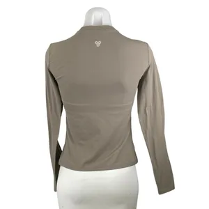 Aritzia TNA Action Women's Olive Green Long Sleeve Activewear Tee T-shirt Top S thumbnail 3