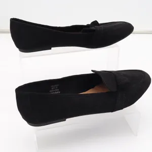 C Label Womens Black Faux Suede Loafers Flats Size 10 Slip On Shoes thumbnail 2