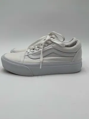 VANS Old Skool Platform White Shoes Women’s Size 7 Unisex Skate Sneakers Casual thumbnail 2