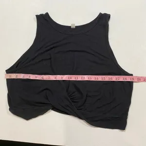 Beyond Yoga Black Twist Front Tank Top Size L Relaxed Athleisure Yoga thumbnail 5