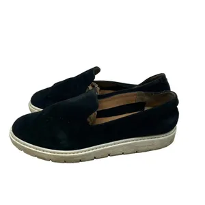 Aquatalia Slip On Sneakers Loafer‎ Lug Sole Leather Suede Black Size US 9 thumbnail 3