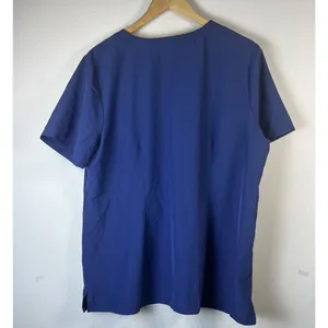Jaanuu Scrub Top medical XL Blue Short Sleeve Stretch V Neck J96106 thumbnail 6