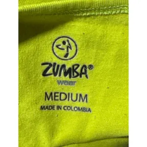 Zumba Wear Women's Green‎ Athletic Tank Top Size Medium Spaghetti Strap thumbnail 4