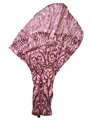 Pink Sequined Mermaid Evening Gown Size M Prom Pageant Ethereal Fairy Miss Ord thumbnail 1