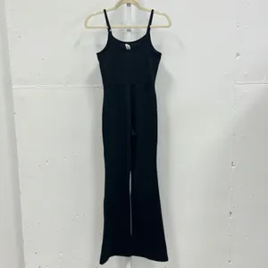 Yogalicious Lux Illusion Rib Scarlett Flare‎ Jumpsuit Black XS Yoga Athleisure thumbnail 2