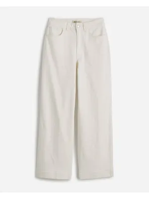NWT Madewell The Curvy Perfect Vintage Wide-Leg Crop Jean in White - Size: 29 thumbnail 8