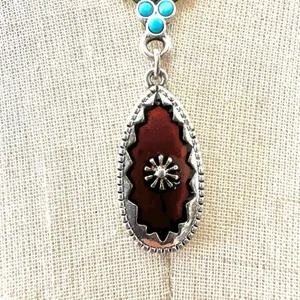 Avon enameled south western style Y necklace thumbnail 3