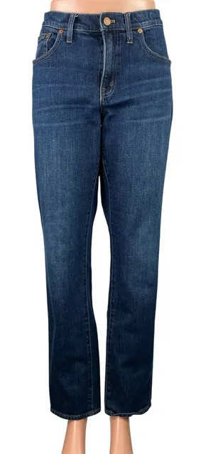 Madewell Women's Blue Dark Wash High Waisted Casual Straight Denim Jeans Size 30 thumbnail 1