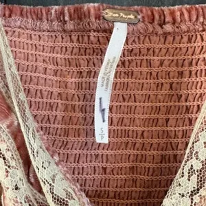 Free People Yours Truly Pink Crushed Velvet Top, Size S thumbnail 2