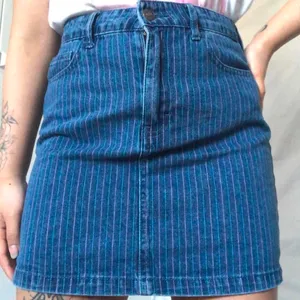Forever 21 Rainbow Stripe Denim Mini Skirt thumbnail 1