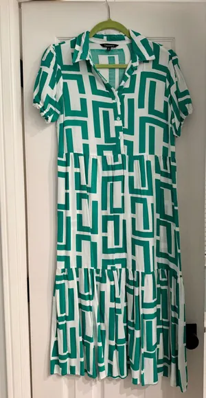 Women’s Green & White Dress thumbnail 1