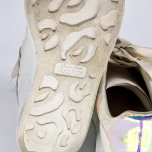 Alexander McQueen Oversized Sneakers White Leather Holographic Women's 37 6.5 thumbnail 9