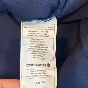 Carhartt Womens V-Neck Short Sleeve Scrub Top size XL Blue thumbnail 10