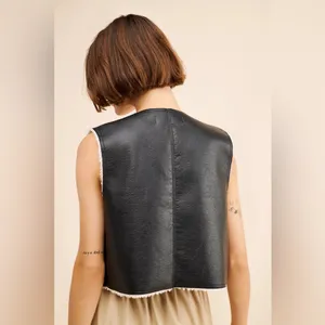 Free people Travelers Reversible Leather Vest thumbnail 2