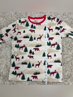 PJ Place Family Matching Pajama Set Bunny’s Tail Medium M Shirt Pants Christmas thumbnail 6