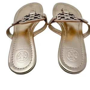 Tory Burch Miller Leather Thong Sandal Rose Gold Metallic Flat Flip Flop 6.5 thumbnail 5