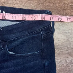 American Eagle Womens Super Stretch X4 Distressed High Rise Jegging‎ Dark Wash 6 thumbnail 8