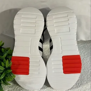 Adidas Black and White Shoes with Blue and Red Details thumbnail 7
