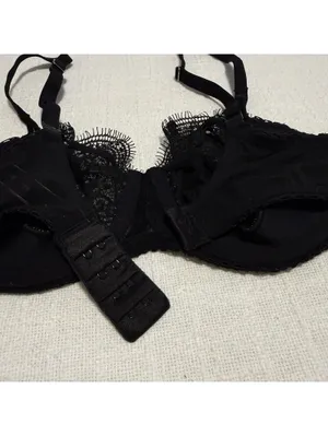 Victoria’s Secret 34C Push-up w/o Padding Lace Bra Black Dream Angels Unlined thumbnail 6