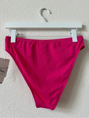 Good American Always Fit Good Waist Bikini Bottom Ballerina Pink Size Large thumbnail 2
