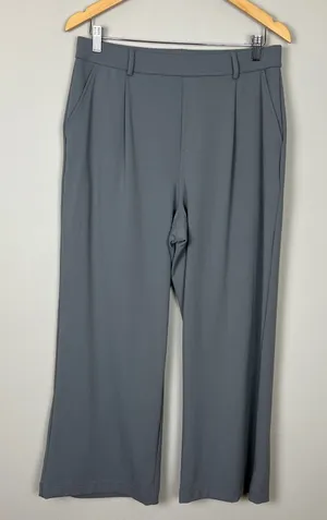 Halara High Waisted Pocket Straight Leg Work Pants Womens‎ PL Petite Large Gray thumbnail 1
