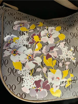 Nine West Women’s Floral Accent Beige Shoulder Bag thumbnail 8