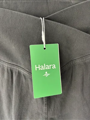 Halara UltraSculpt High Waisted Black Jean Leggings Crisscross Waistband thumbnail 2