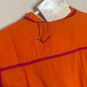 Gretchen Scott Tunic Shirt Tail Dress Womens S Orange Mandarin Collar 3/4 Sleeve thumbnail 8