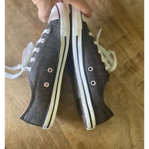 Converse All Star Low Top Sneakers Black Denim with Pink Interior Women’s Sz 6 thumbnail 6