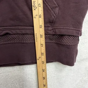 Lululemon Size 12 Warm Down Hoodie Sweatshirt Pelt Burgundy Light Terry Athletic thumbnail 6