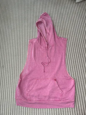 Urban Outfitters Sleeveless Pink Hoodie thumbnail 1