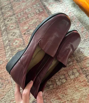 Red Leather Loafers Size 9 thumbnail 1