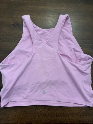 Athleta Conscious Crop Top Small Sports Bra Purple Orchid thumbnail 3