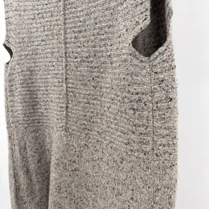 Brochu Walker 100% Cashmere Noah Wrap Open Cardigan Vest SM Earthen‎ Tweed Gray thumbnail 6