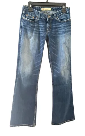 BKE Sabrina‎ Bootcut Jeans Womens 28 Tall Medium Wash Low Rise Denim Buckle thumbnail 1