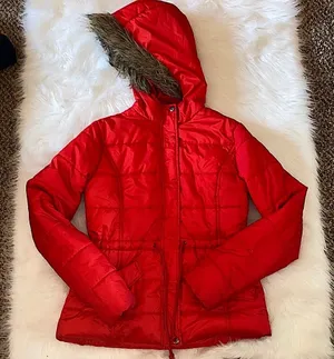 Arizona Red Mid Length Puffer Jacket thumbnail 1