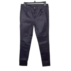American Eagle Purple Coated High Rise Jeggings Size 8 Y2K Grunge thumbnail 3