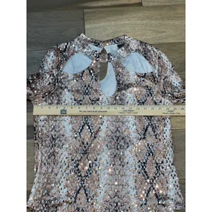 Only Hearts Bodysuit Size 1X Snake Print Mock Neck Keyhole Stretch NWT thumbnail 6