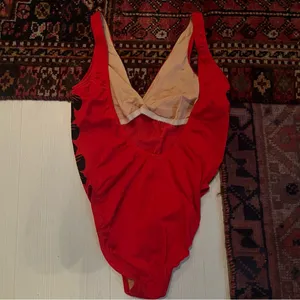 One Piece Red vintage swimsuit with bows thumbnail 7