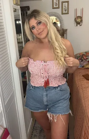 American Eagle Outfitters Red and White Ruffle Tube Top with Lace Up Detailing thumbnail 1