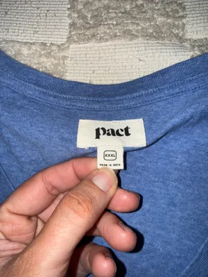 Pact‎ Blue V-Neck Tank Top XXXL thumbnail 2