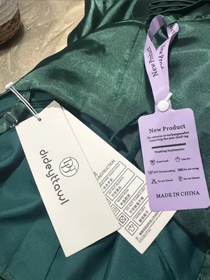 Dideyttawl Bridesmaids Dress Hunter Green Size 12 NWT thumbnail 6
